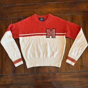 Scotch & Soda Maison Scotch Club Artistique Paris Letterman Sweater Size M